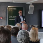 Frederik Gundorph Olesen, CEO of Selected Group, presenting at the quarterly event