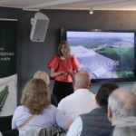 Ingrid Schuster, CEO of RegEnergy Frövi AB, presenting at the quarterly event