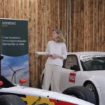 Ingrid Schuster, CEO of RegEnergy Frövi AB, giving a presentation at the quarterly event